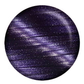IBD Cosmos Magnetic Gel swatch showing deep galaxy purple base with bright lilac shimmer magnetic effect.